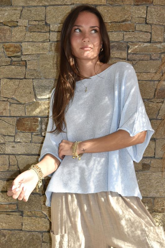 Conrad Box Cotton Knit Ice -